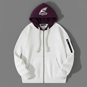 Sudadera con Capucha Térmica para Hombre, 100% Algodón Transpirable, Estilo Único, Estampado Sólido, Teñido Liso, Básico - Product Image 5