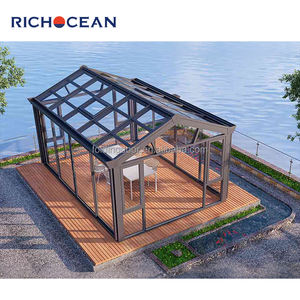 Jardins d'hiver 4 saisons Maison <span class=keywords><strong>de</strong></span> soleil extérieure en aluminium pour véranda en verre transparent Toit plat pour véranda <span class=keywords><strong>murale</strong></span> - Product Image 6