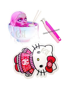 Meilleure plaque à cils en acrylique durable pour Halloween et Hello Kitty avec aimant pour les pinces à extensions de cils, plaque à cils personnalisée disponible - Product Image 4