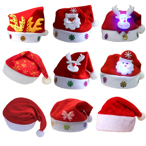 Gorro de Navidad de Felpa Gruesa de Año Nuevo, Estilo Hip Hop, Talla Adulto, Gorro de Papá Noel Cálido para Invierno, Personalizable para Decoración de Fiestas en Casa - Product Image 2