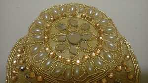 2025ผ้าส่าหรีกำมะหยี่สีดำร่างใหม่สำหรับตกแต่งงานฝีมืองานปักด้วยด้ายสีทองแผ่นปะติดนกยูง zari - Product Image 4