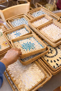 Luxury Customized Mother of Pearl Inlay Tray for Breakfast Coffee Table Vanity Decor Ms.May - Product Image 6