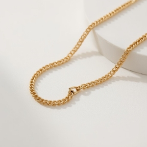 สร้อยคอทองคำแท้ 14K สไตล์มินิมอลสำหรับผู้หญิง เครื่องประดับทองคำแท้ คุณภาพดี ผลิตแบบยั่งยืน รับผลิตตามแบบ OEM - Product Image 3