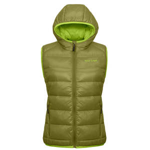 Recién llegado, chaleco con capucha de poliéster para mujer, chaleco cómodo transpirable con capucha para mujer a la venta - Product Image 1