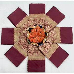 Sarees en soie Jacquard lourd de haute qualité doré grande bordure de tissage Jacquard Style Bollywood pour la fête vêtements pakistanais indiens - Product Image 4