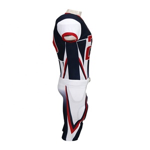 Ensemble de maillots de football américain personnalisés sublimés à manches courtes, protection anti-UV, grandes tailles, vente en gros - Product Image 6