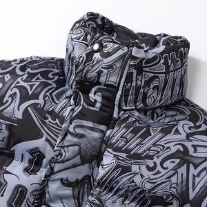 Vestes d'hiver matelassées surdimensionnées personnalisées en sublimation pour hommes, streetwear, hiver 2025, veste matelassée épaisse en duvet - Product Image 3