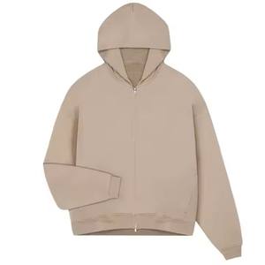 Hoodi Man Boxy Zip Through Hoodie avec manches larges et corps court Tissu lourd 500gsm - Product Image 1