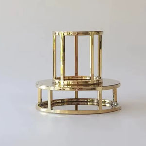 Base para Pastel Dorada Minimalista, Perfecta para Fiestas de Cumpleaños, Bodas, Exhibición de Postres y Fotografía, Venta al por Mayor desde India - Product Image 1