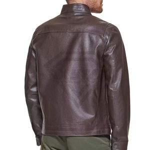 Veste en cuir à col montant pour homme de la meilleure qualité, couleur attrayante, style tendance High Street, hiver, nouveauté avec service OEM - Product Image 3