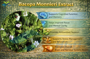 Suministro Directo de Fábrica HGO de Extracto Natural de Bacopa Monnieri de Grado Alimenticio, Bacopaside (Saponina Total) 20% 50% Extracto Estandarizado - Product Image 5