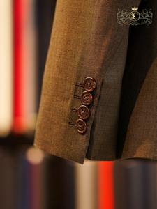 Stylo's Collection 100% Traje de oficina de lana para hombre Pantalones transpirables Cremallera de un solo pecho Trajes de negocios a medida con pliegues - Product Image 2