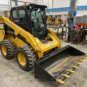 Caterpillar 246D Skid Steer mesin pemuat kucing tangan kedua Skid 246C