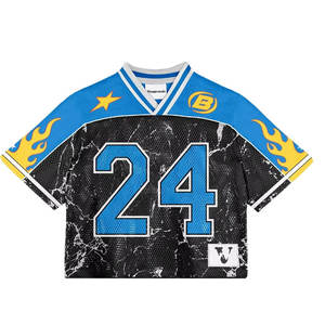 Camiseta de Fútbol Americano Clásica Personalizada, Transpirable, de Malla Sublimada, Camisetas de Fútbol Callejero, Camiseta de Equipo 99, Talla Grande, Mangas Cortas - Product Image 3