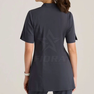 New Arrival High Quality Women's Casual Beautician Shirt Cotton Made with Polyester Customizable Stylish Design - Product Image 4