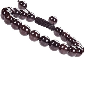 Pulsera de cristal ajustable de granate Natural de 8 mm de calidad increíble pulseras de cuentas elásticas de piedra energética a la venta - Product Image 5