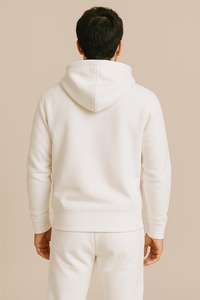 Sudadera informal en blanco con estampado de logotipo personalizado, chándal, Sudadera con capucha bordada lisa de invierno de peso pesado a granel de algodón polar Unisex - Product Image 5