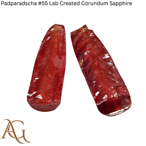 Padparadscha # 55 bolas de zafiro de corindón cultivado en laboratorio, sintético, de fusión por llama, gema simulada para corte lapidario - Product Image 2