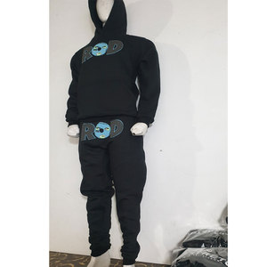 Top Tendance 100% Coton Hoodies Fermeture Éclair Conception Personnalisée Logo Personnalisé Sweat À Capuche Polaire Élégant Noir Survêtement Avec Impression Bouffante - Product Image 5