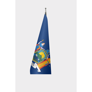 Drapeau officiel d'intérieur de New York, en tissu polyester personnalisé avec mât en aluminium, impression numérique pour exposition - Product Image 3