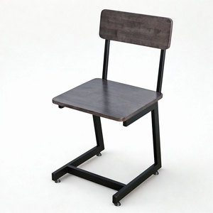 Silla Infantil de Diseño Minimalista SC052, Respaldo de Madera Contrachapada Resistente y Patas de Hierro en Forma de C para Uso en el Aula Escolar - Product Image 1