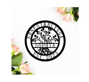 Llamativa Placa de nombre de latón macizo con cadena para urnas de cremación decorativas Placa de señal de puerta elegante - Product Image 1