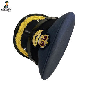 Color azul marino tela transpirable de buena calidad producto premium más nuevo hecho a medida gorras de oficial por CAVALRY SKT COMPANY - Product Image 4