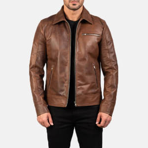 Classic <b>Mens</b> Leather <b>Jacket</b> With Zipper Closure And <b>Slim</b> <b>Fit</b> Design Stylish <b>Mens</b> Leather Winter <b>jacket</b> for <b>men</b> - Product Image 6