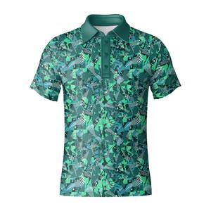 Polo de golf pour hommes sur mesure tissu extensible en polyester respirant pour uniformes d'entreprise et d'équipe - Product Image 6