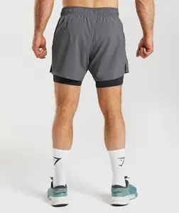 <b>Men's</b> High Street Style Compression Athletic <b>Sweat</b> <b>Shorts</b> Sports Fitness Gym Jogging Workout Running Gym Activewear OEM Service - Product Image 2