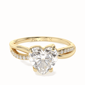 Anillo de compromiso trenzado de diamantes CTHeart 2,00 para mujer - Product Image 1