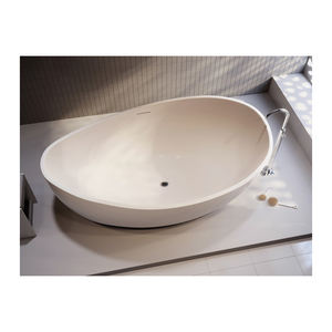 Nuevo desarrollo de bañera de piedra de resina transparente de remojo independiente diseño tradicional con accesorio de baño-escurridor - Product Image 1