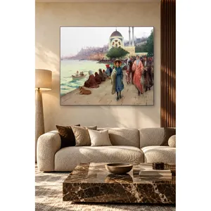Impression sur toile de Fida Fausto Zonaro : Promenade sur le quai Dolmabahe - Product Image 3