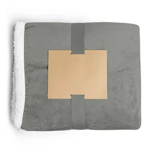 Couverture en polaire Sherpa Liriope personnalisée, gadgets sur mesure en polaire corail, catégorie de produits - Product Image 4
