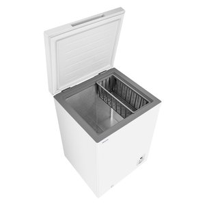 Congelador Horizontal Hisense de 141L, Enfriamiento Estático, Puerta Horizontal, Color Blanco, Clase E, 60.6x55.9x85.8cm - Product Image 3