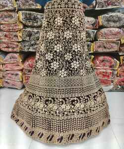 Precio al por mayor de moda de rayón algodón bordado secuencia de trabajo Lehenga Choli Dupatta indio pakistaní étnico prendas de vestir fiestas ropa - Product Image 5