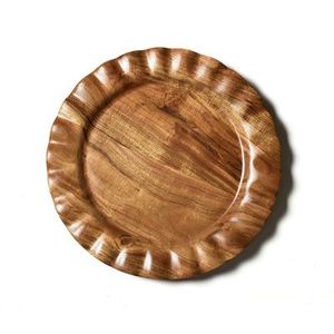 Plateau de service en bois de noyer fait à la main, design en dentelle sculptée, plat ovale rustique, plateau de petit-déjeuner, plat à collation en bois, serveur en noyer naturel - Product Image 2