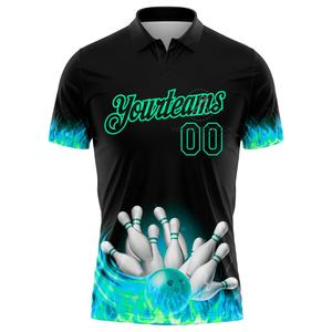 Wholesale Solid Breathable <b>Bowling</b> for Shirt Custom Logo Short Sleeve Teamwear Jersey Men Women Youth Sportswear League Uniform - Product Image 4