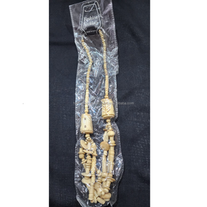 Collier élégant en perles de résine, bijoux fantaisie tendance pour les fêtes, collier en perles de résine unisexe fait à la main, collier chrétien en perles de résine - Product Image 4