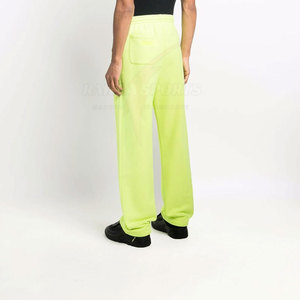 Pantalon de survêtement avec logo personnalisé pour hommes, pantalon baggy évasé droit à taille haute et élastique en coton léger, jogging d'hiver, service OEM - Product Image 6