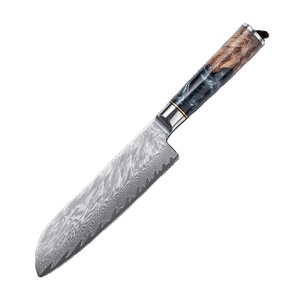 Venta al por mayor de calidad superior personalizada OEM ODM servicio japonés ultra afilado hoja de acero de Damasco cuchillo de cocina con mango de resina - Product Image 3