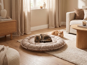 Grand lit transformable rond pour animaux de compagnie (textile) 82×82 - Product Image 3