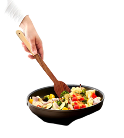 ชุดช้อนไม้สักธรรมชาติแบบ100% ที่ทันสมัยไม่ติดเรียบปลอดสารพิษขัดผิว30.5ย้อมสีธรรมชาติ31.5X35.5ซม. สีน้ำตาลธรรมชาติ - Product Image 5