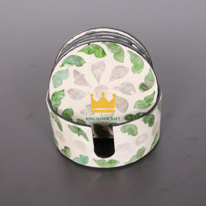 Article chaud au Vietnam sous-verre en rotin incrusté de forme ronde avec coloré pour le dessus de table et les ustensiles de cuisine en gros en vrac - Product Image 2