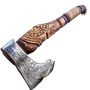 Hot Sale High-Carbon Steel <b>Wood</b> Handle Hatchet Custom Logo Large Small Camping Outdoor Tactical Cutting <b>Wood</b> <b>Axe</b> - Product Image 6