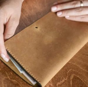 ที่ใส่สมุดเช็คหนังวัวทำมือ RFID ปลอดภัยกระเป๋าสตางค์ยาวคลิปปิดโลโก้ออกแบบได้ตามต้องการ LCH-0074ธุรกิจสำหรับเดินทาง - Product Image 4