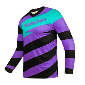 Nouvel arrivage de maillot de course maillot de motocross respirant en nylon/polyester grande taille à vendre impression de logo par sublimation pour vente personnalisée - Product Image 1