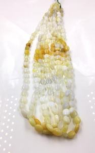 Perles ovales lisses en opale jaune naturelle pour la fabrication de bijoux fins, collier en pierres précieuses - Product Image 3