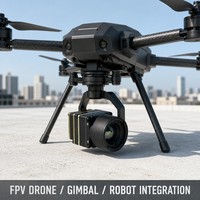 Modul Kamera Termal Mini 256x192 CVBS VOx Detektor Tanpa Pendingin FPV Drone Gimbal UAV Robot Integrasi OEM
