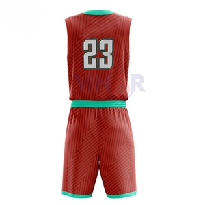 Vente en gros uniforme de basket-ball personnalisé pour hommes dernière mode en polyester à séchage rapide uniforme de basket-ball pour entraînement sportif imprimé avec logo - Product Image 5